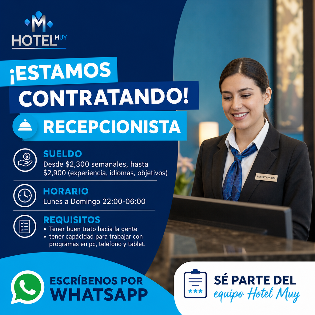 Vacante de recepcionista en Cuauhtémoc