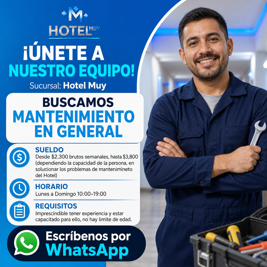 Vacante de mantenimiento en general en Cuauhtémoc