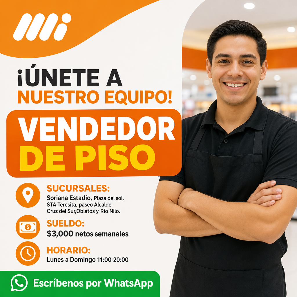 Vacante de Vendedor de piso en Guadalajara