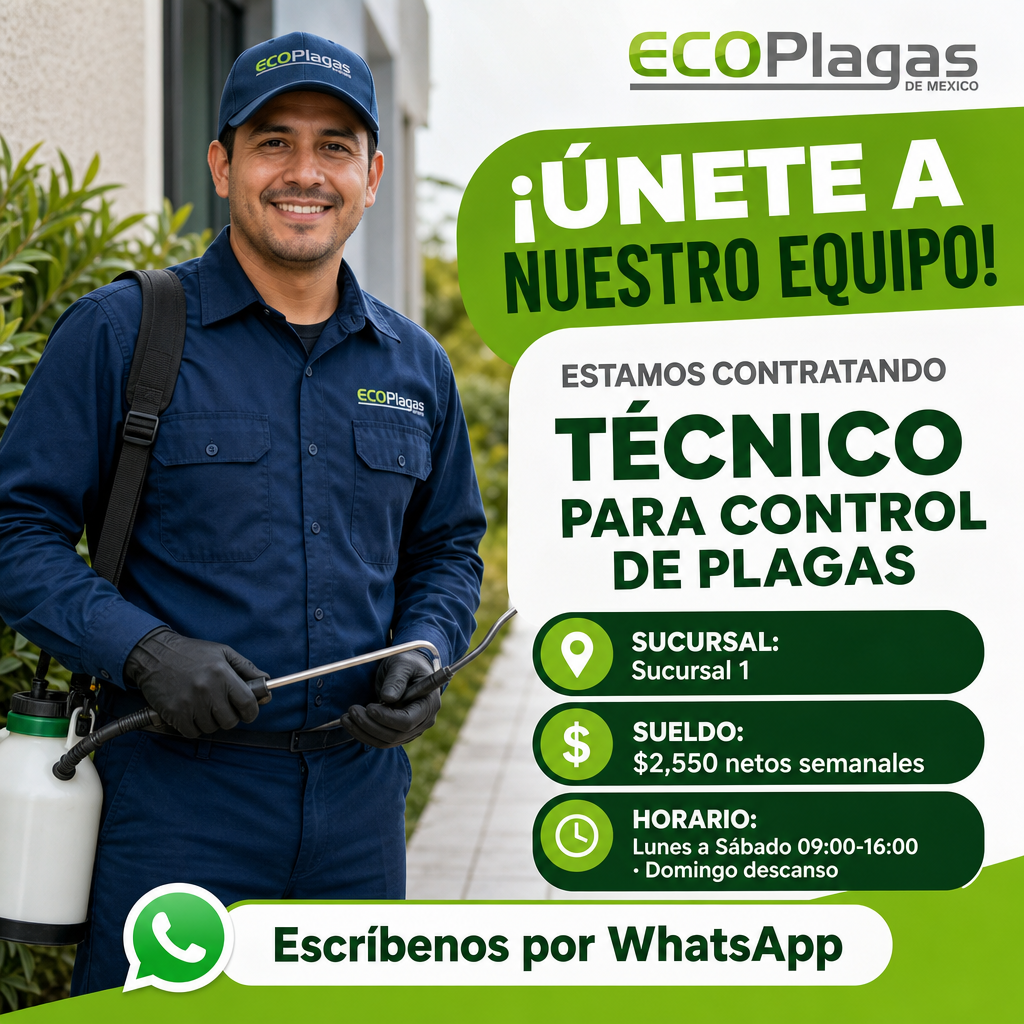 Vacante de Técnico para control de plagas en Chihuahua