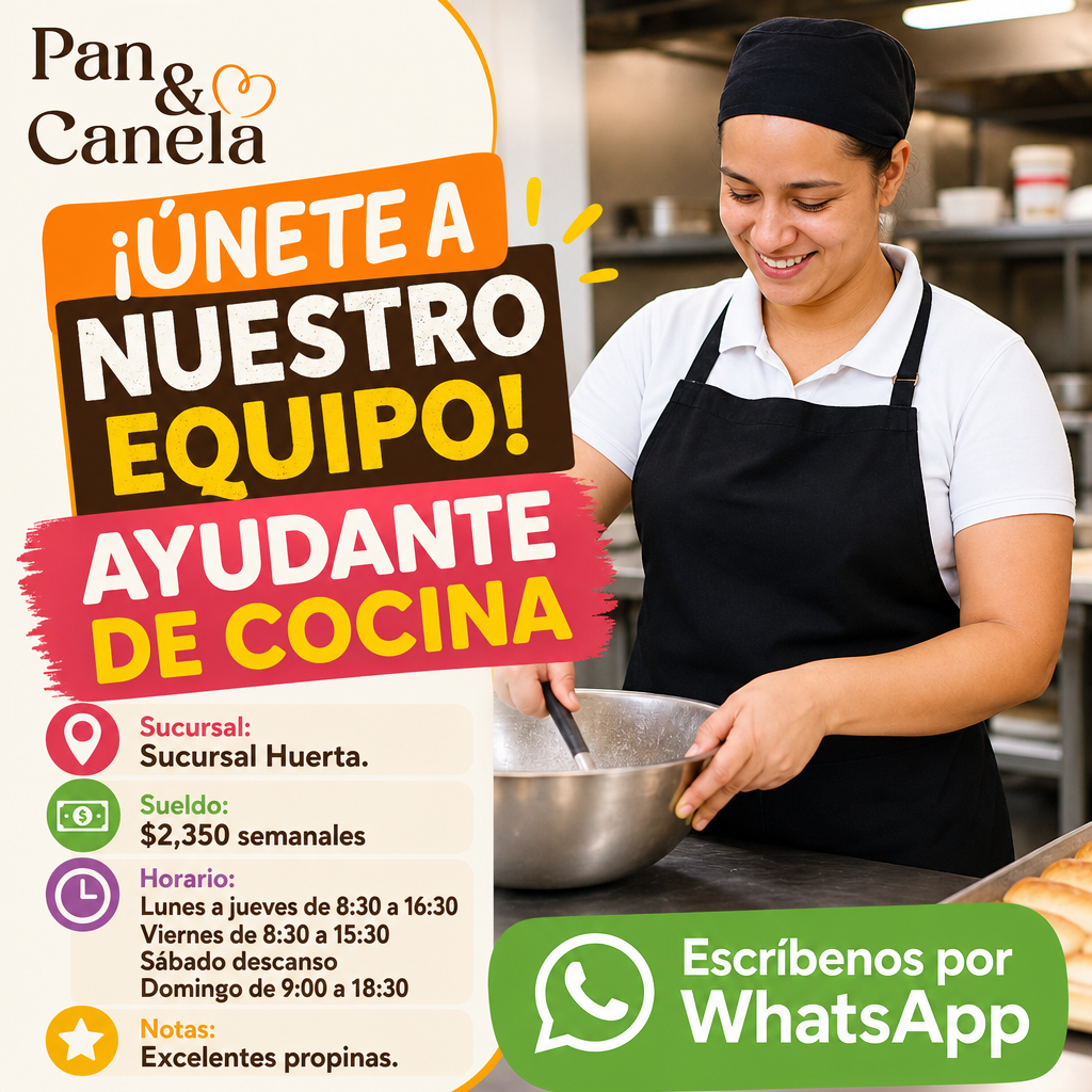 Vacante de Ayudante de cocina en Huixquilucan
