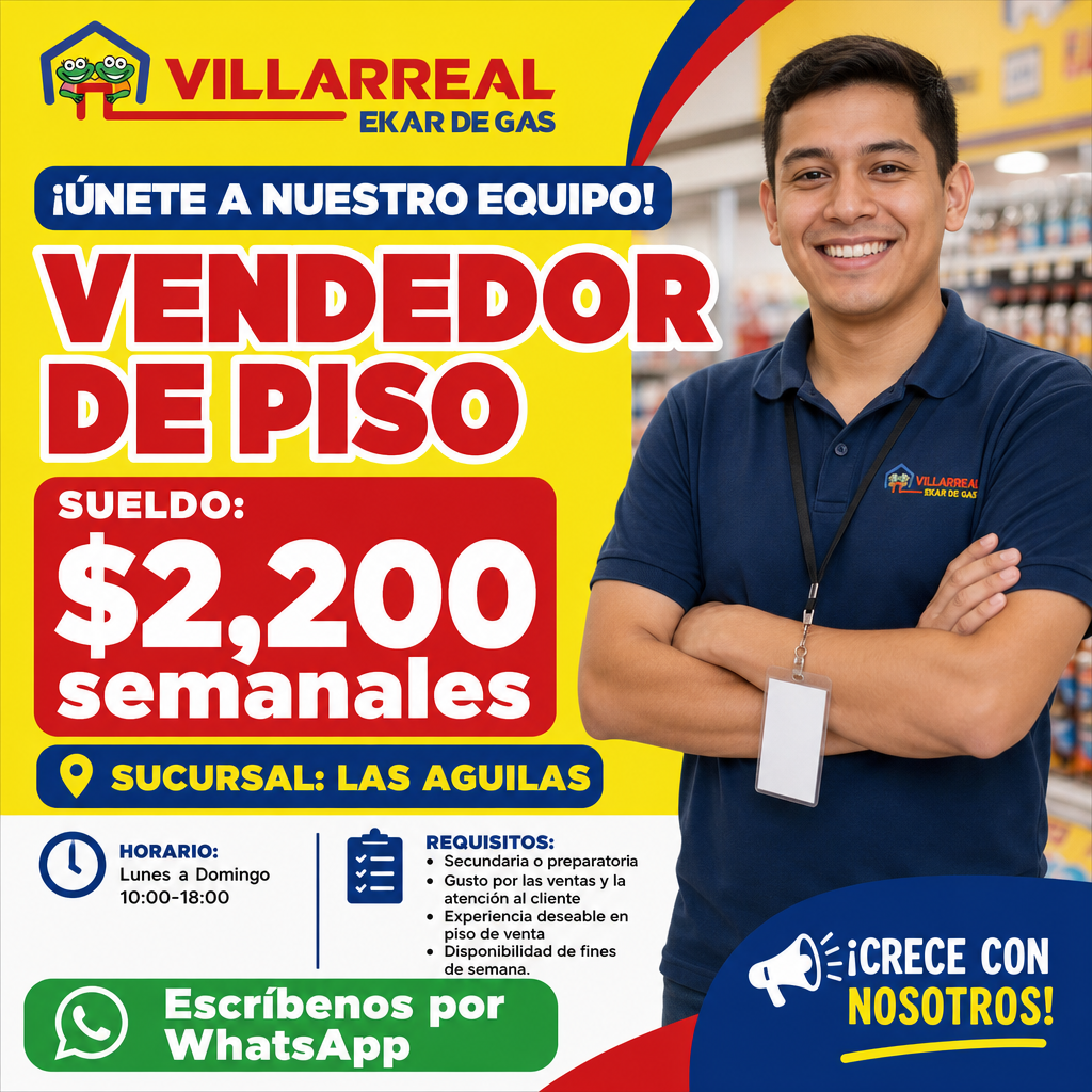 Vacante de Vendedor de piso en Zapopan