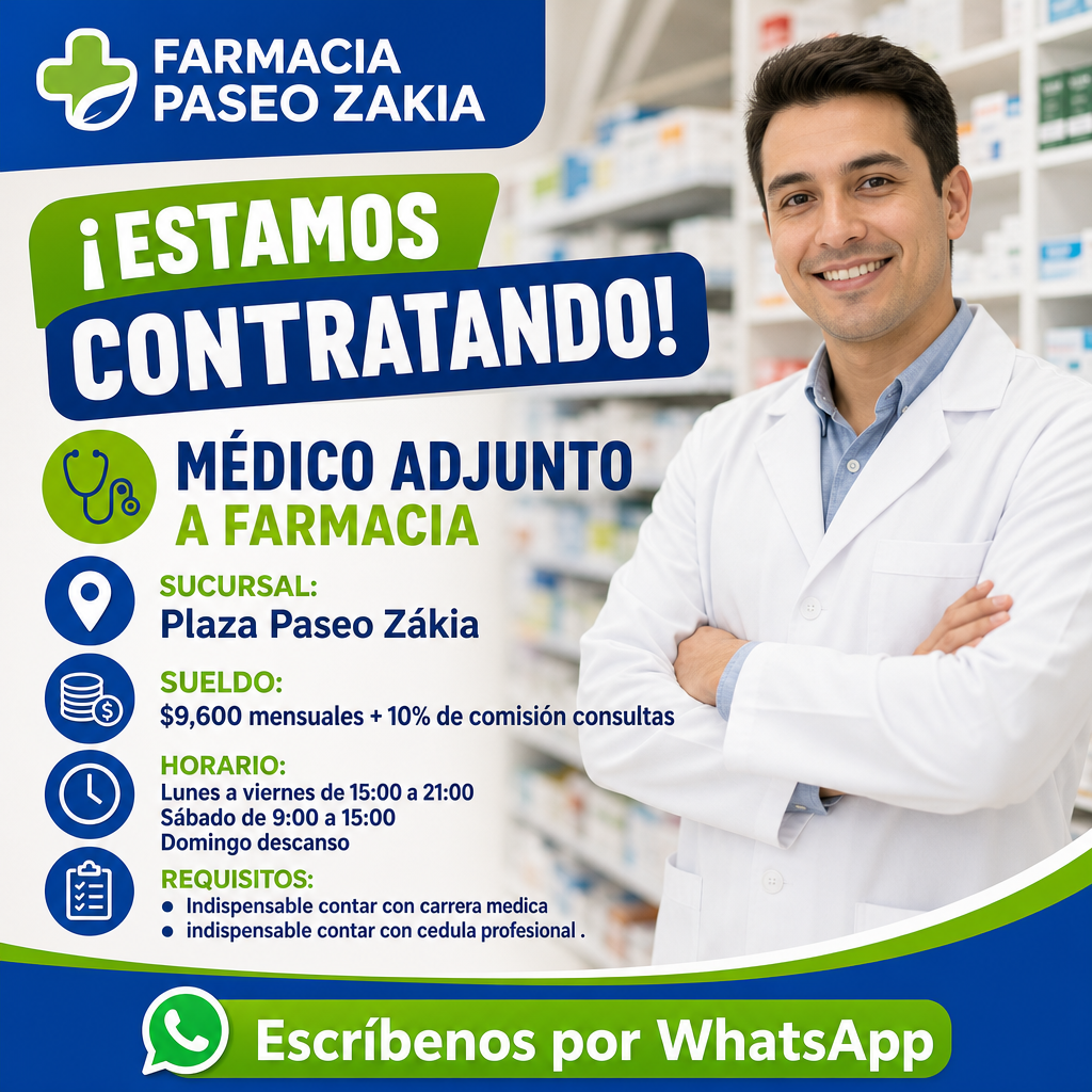 Vacante de Médico adjunto a Farmacia en El Marqués