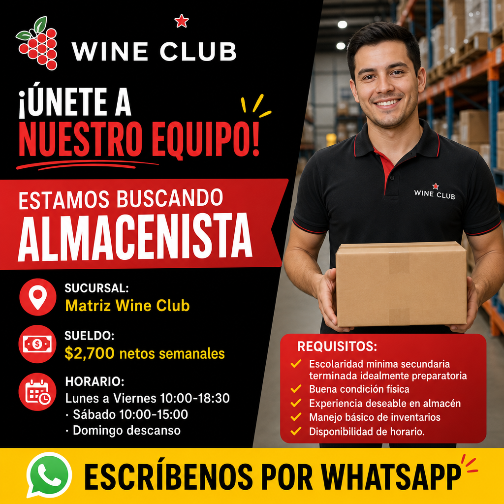 Vacante de Almacenista en Chihuahua
