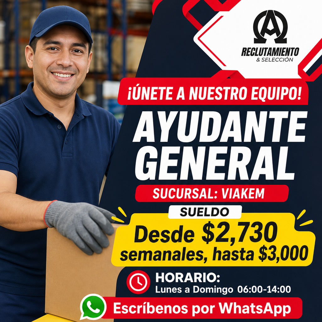Vacante de Ayudante general en General Escobedo