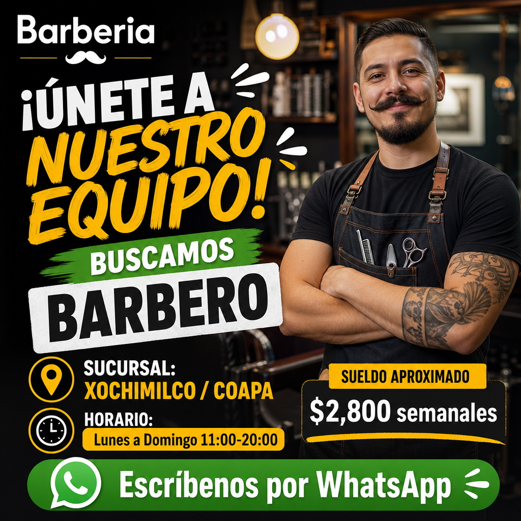 Vacante de Barbero en Xochimilco