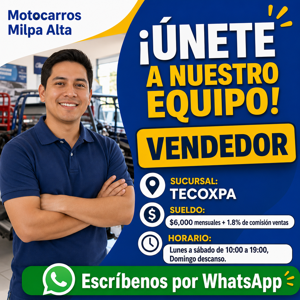 Vacante de Vendedor en Milpa Alta