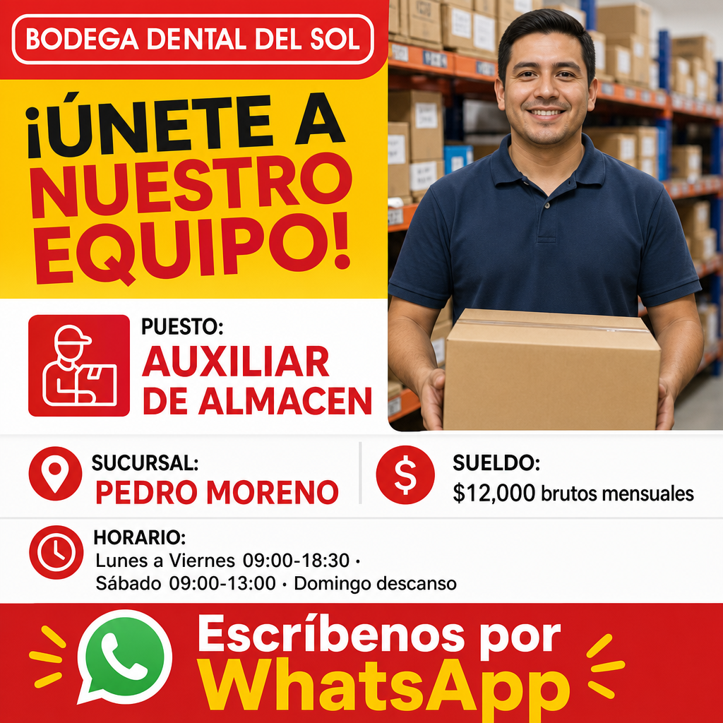 Vacante de Auxiliar de Almacen en Guadalajara