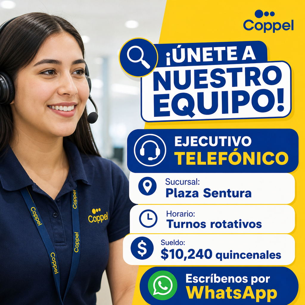 Vacante de Ejecutivo Telefónico en Tlalnepantla de Baz