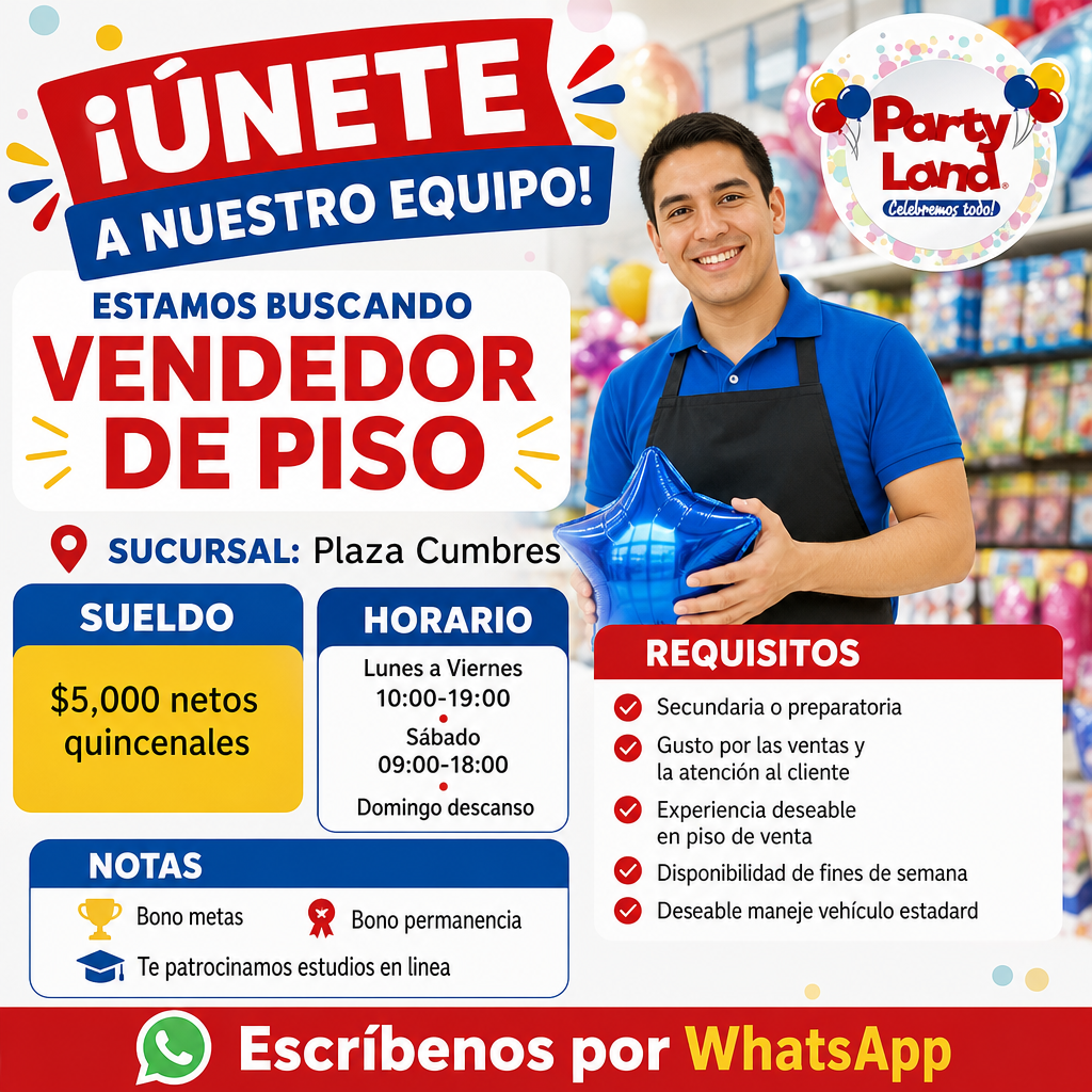 Vacante de Vendedor de piso en Chihuahua