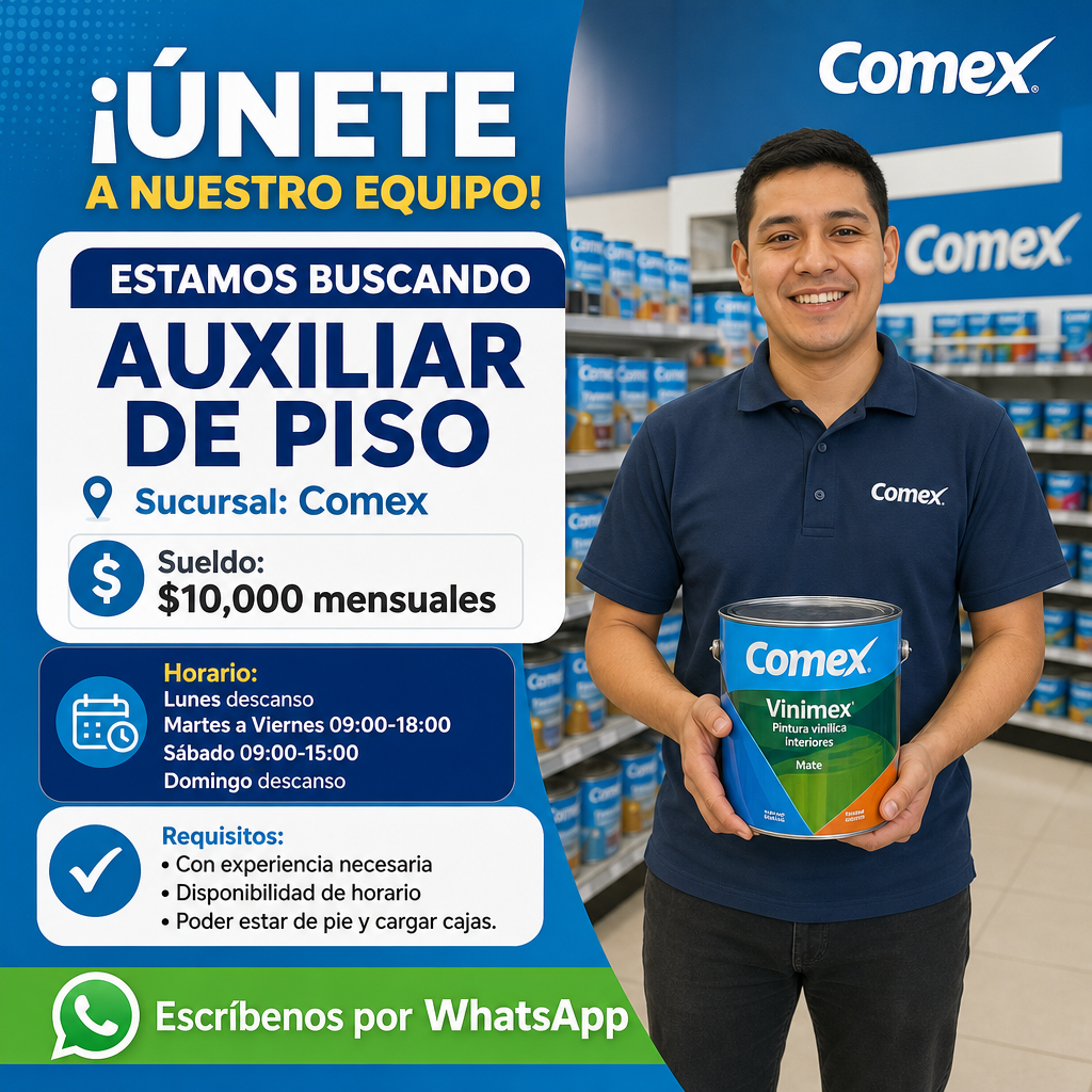Vacante de Auxiliar de piso en Zapopan