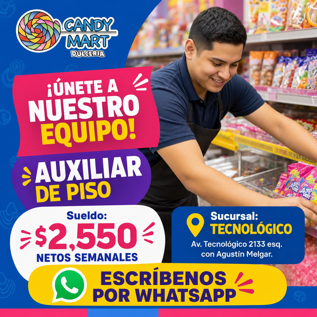 Vacante de Auxiliar de piso en Chihuahua