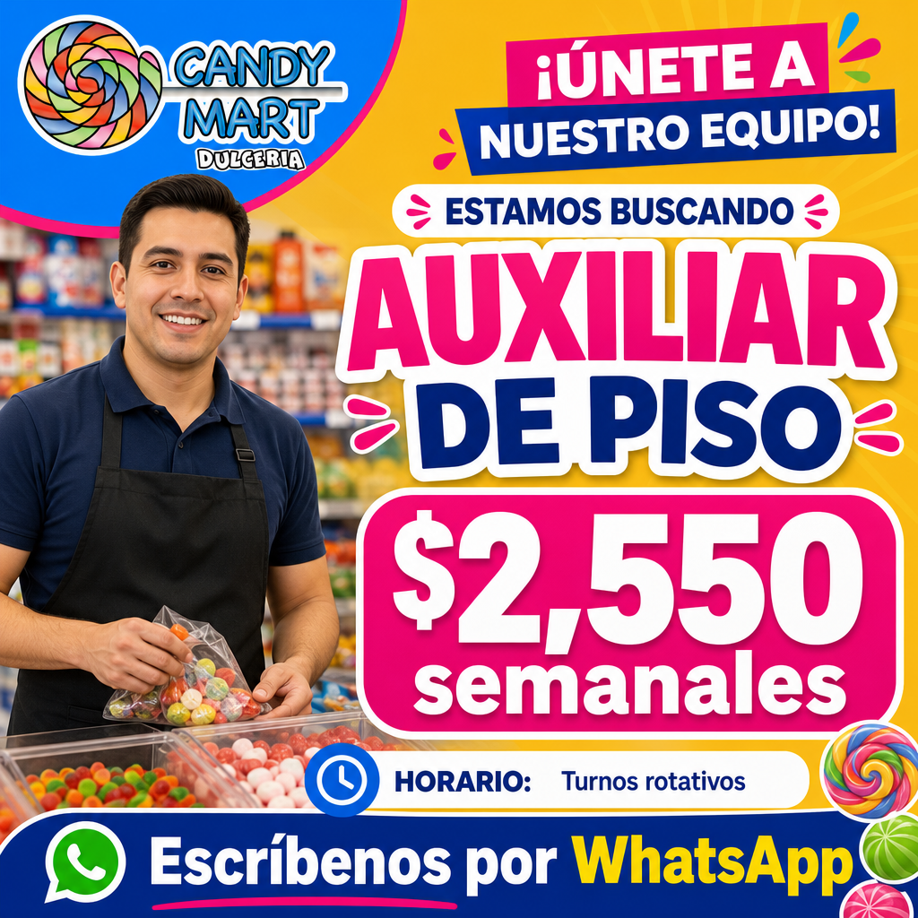 Vacante de Auxiliar de piso en Chihuahua