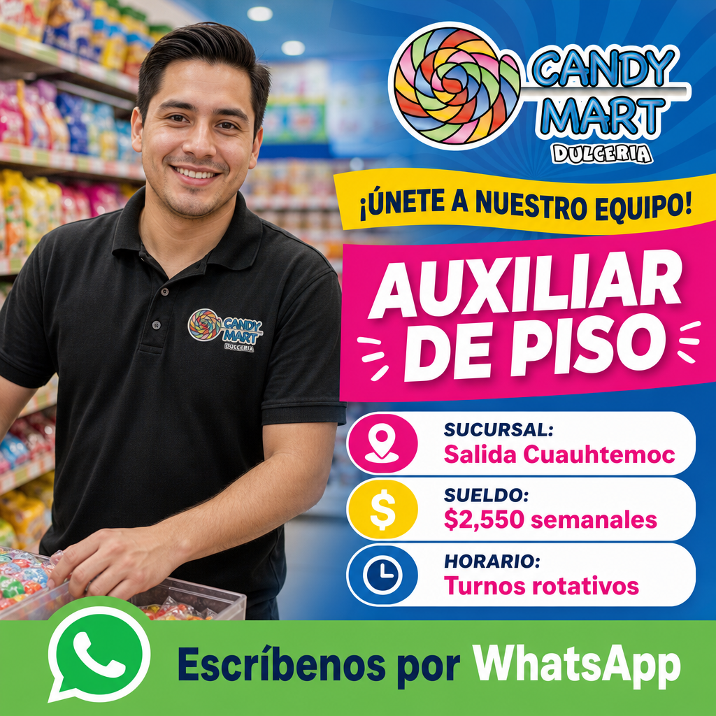 Vacante de Auxiliar de piso en Chihuahua