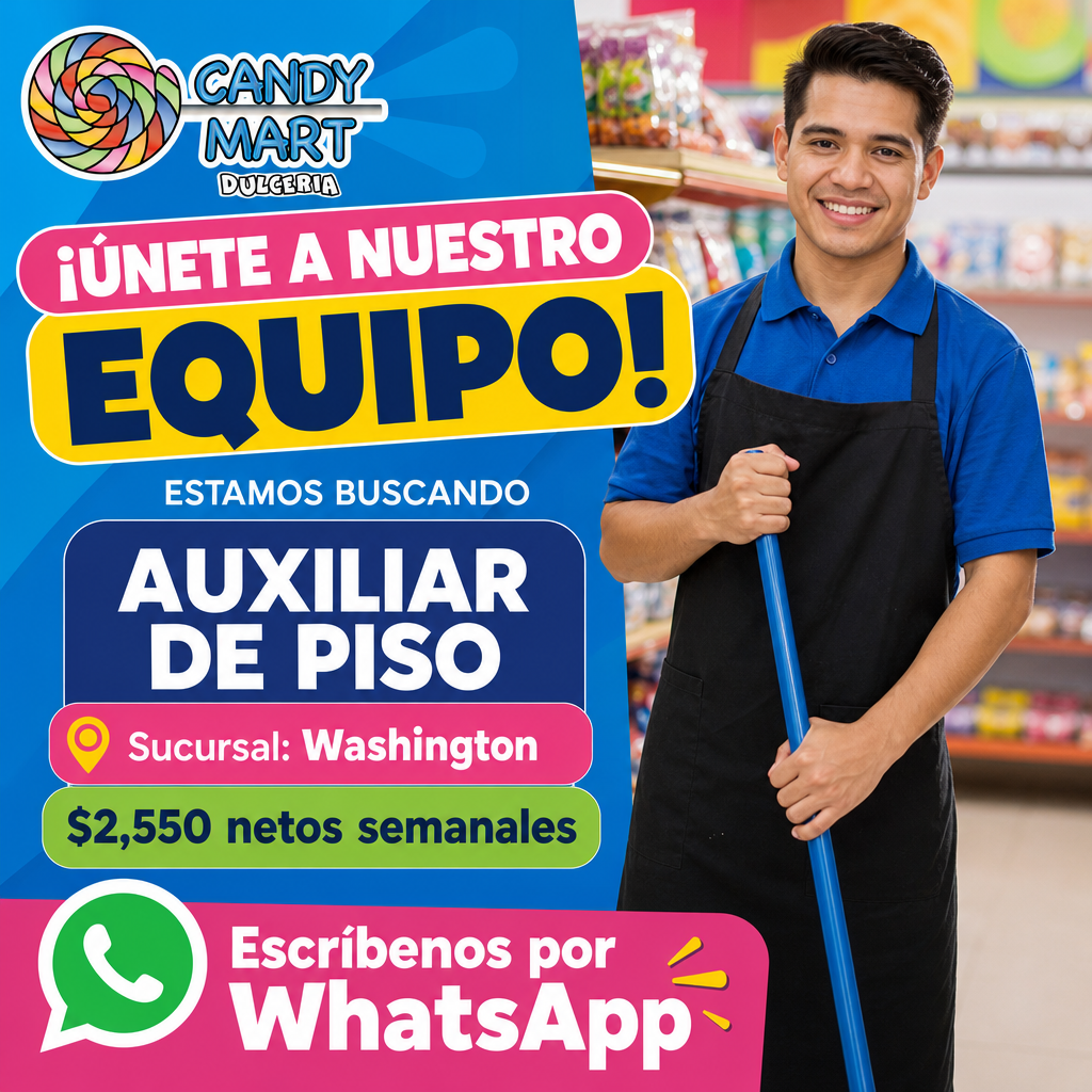 Vacante de Auxiliar de piso en Chihuahua