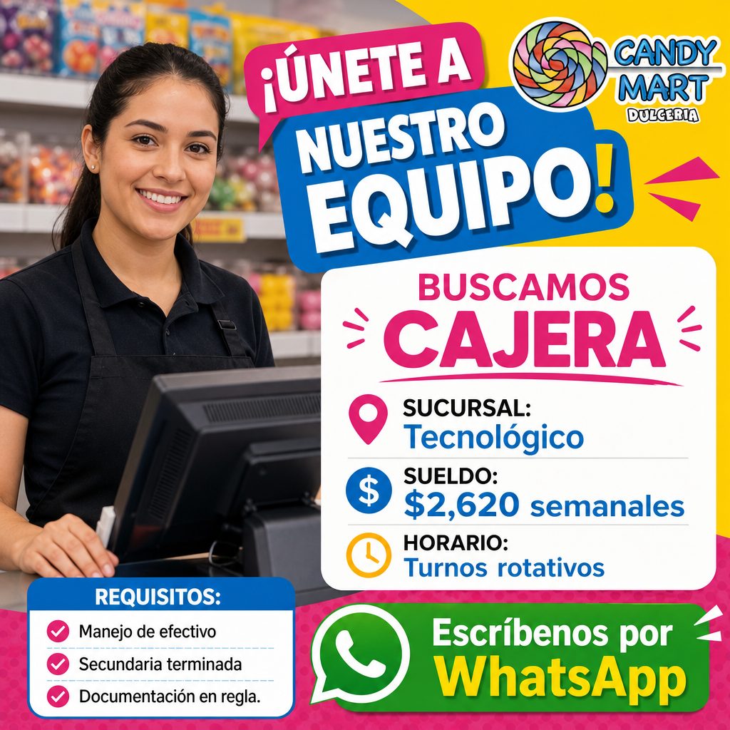 Vacante de Cajera en Chihuahua