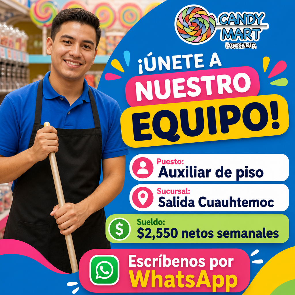 Vacante de Auxiliar de piso en Chihuahua