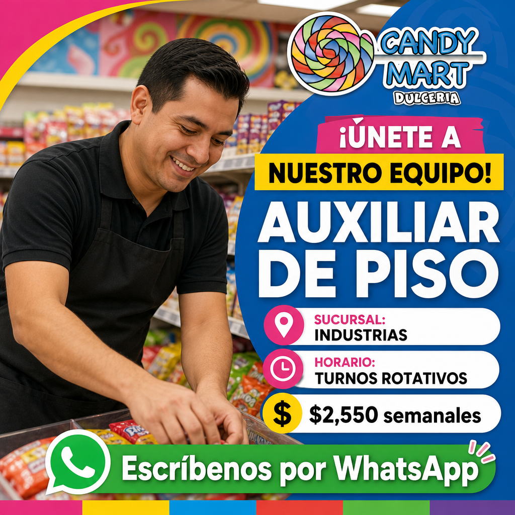 Vacante de Auxiliar de piso en Chihuahua